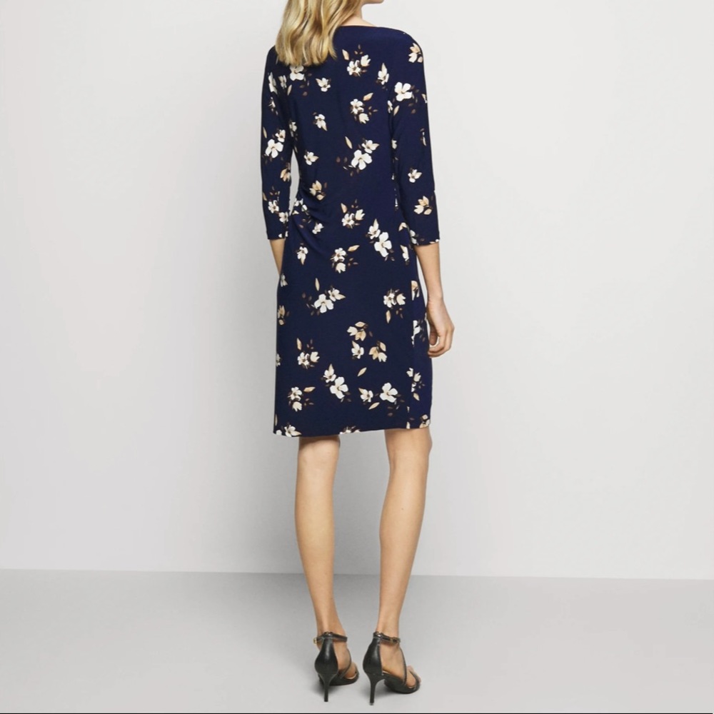 Lauren Ralph Lauren Floral Print Jersey midi dress long sleeve. - Picture 14 of 14